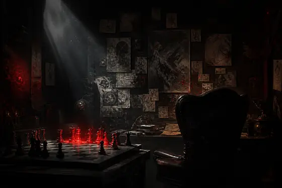 Original artwork representing the mastermind villain archetype